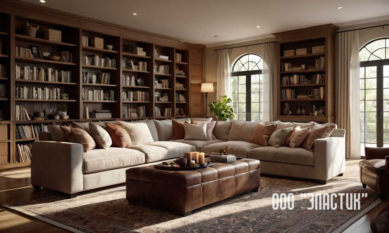 Гостиная с мягкими формами мебели для создания уюта и комфорта