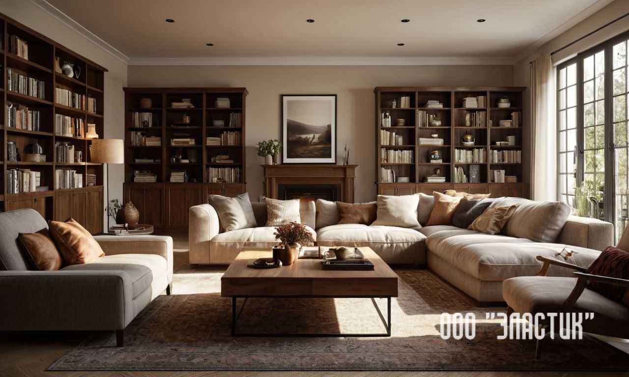 Роль текстуры и материала мебели в сочетании с цветом стен